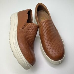 Gravity Defyer G-Defy Ashanti Casual Brown Leather Flat Walking Comfort Shoes